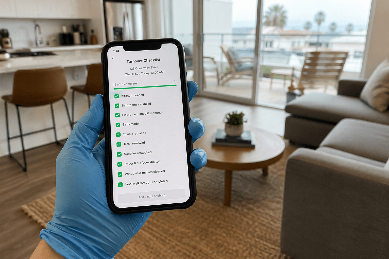 Shared turnover cleaning checklist